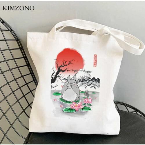 Studio Ghibli Totoro shopping bag handbag shopper tote eco recycle bag jute bag bag sacola shoping grab