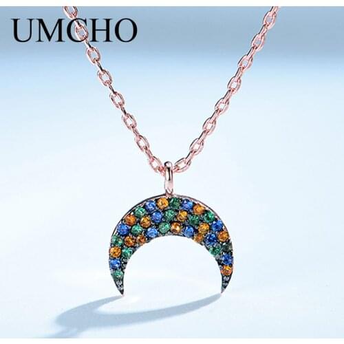 UMCHO Genuine 925 Sterling Silver Chain Pendants Necklaces Fine Jewelry Necklace for Women Birthday Engagement Gift
