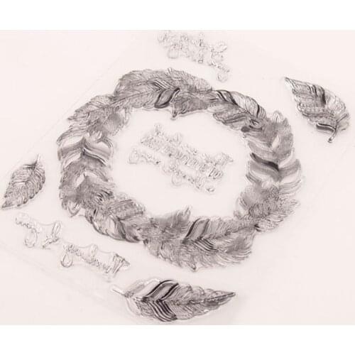 Wreath Silicone Clear Seal Stamp DIY Scrapbooking Embossing Photo Album Decorative Paper E56C