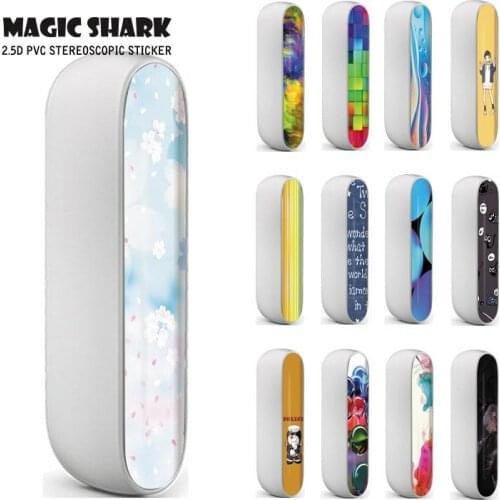 Magic Shark Blocks Painting Flower Cartoon Cover Case Sticker Wrap Film for IQOS 3.0