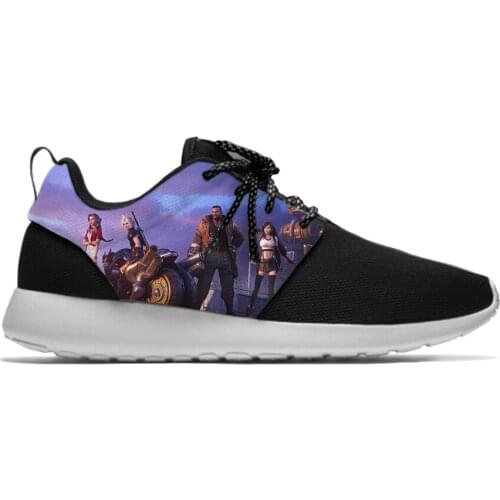 Japanese Anime Final Fantasy VII Fashion personality Sport Running Shoes Harajuku Breathable 3D Printed Men women Mesh Sneakers