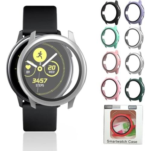 For Samsung galaxy watch active 2 44mm 40mm Screen Protector Case All-Around cover bumper+ Glass film for active 2 Accessories