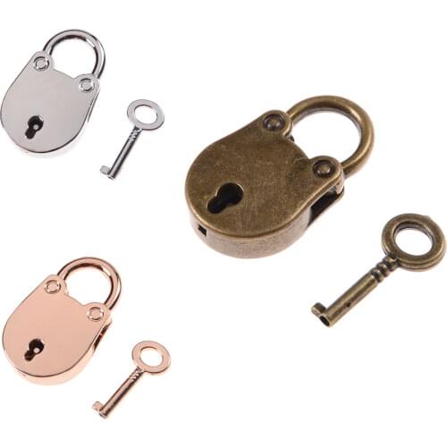 1PC Sent at random Hot Sell Mini Padlocks With key Old Vintage Antique Style Lock