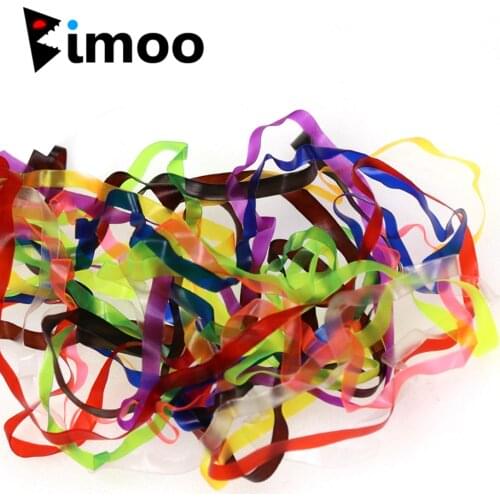 Bimoo 10bags 2M*3mm 2M*4mm Mix Color Scud Back Stretch Shrimp Nymph Backing Tape Nymph Thin Skin Body Wrap Fly Tying Material
