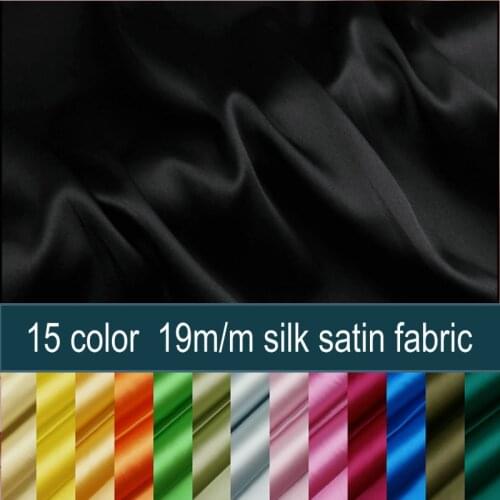 19momme High Quality 100% Nature Silk Charmeuse Satin Fabric Use Silk Dress
