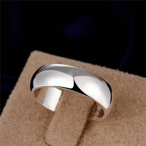 2021 NEW Arrival 925 Sliver Fashion Jewelry Smooth Ring For Women Wedding Birthday Gift Engagement Beautiful Daily Accessories