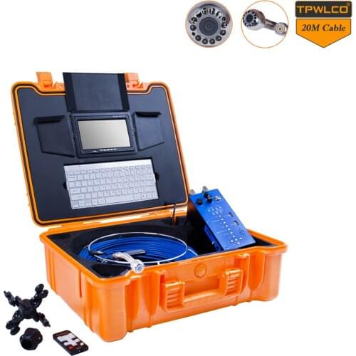 25MM Camera Head Waterproof Sewer Line Video Inspection Endoscope 7 inch Screen 20M Industrial Drain Pipe Inspection System