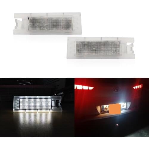 2x Fits For Hyundai Tucson 2005-2020 White Brilliant Rear SMD Led License Plate Lights Lamp Error Free