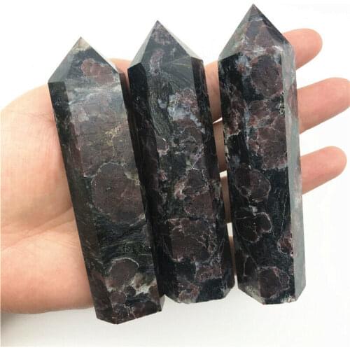 4 Sizes Natural Garnet Crystal Obelisk Quartz Crystal Wand Point Healing Stones Tower Natural Quartz Crystals
