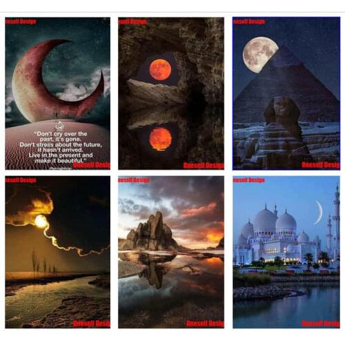 Diy diamond embroidery Full Set kits Moonlit night scenery diamond mosaic sale rhinestone pictures rhinestones beaded embroidery