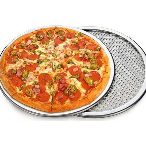 Aluminum Alloy Non-stick Pancake Pizza Mesh Tray Baking Tray Bakeware Kitchen Tool