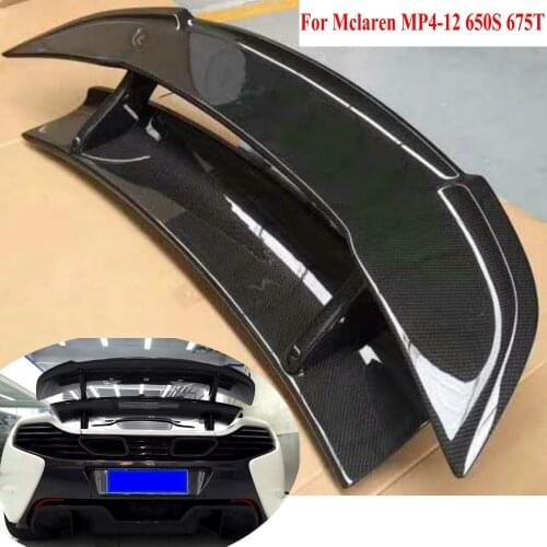 Auto Car rear bumper wing trunk wing lip Carbon Fibber Spoiler For Mclaren MP4-12C 650S 675T bodykit rear bumper spoilers