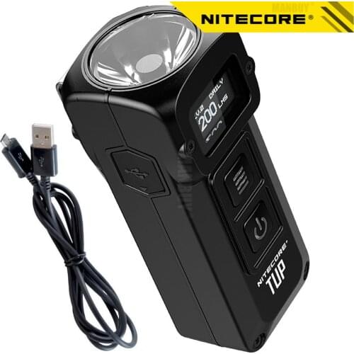 Wholesale Nitecore Keylamp TUP + USB Charging Cable 1000 Lumen Stainless Steel Metallic Keychain EDC Flashlight Key Button Light
