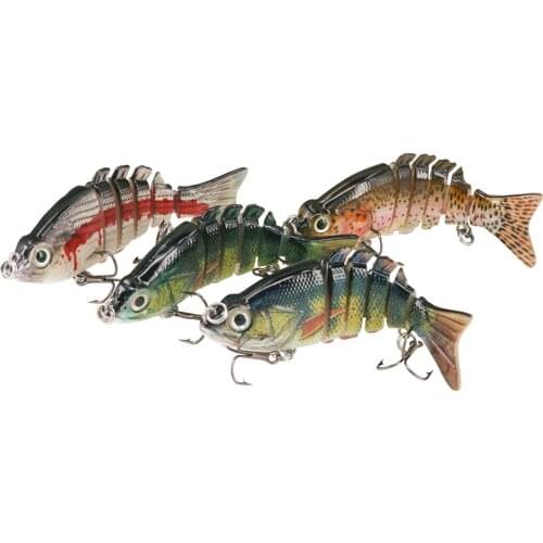 Four DEUKIO Bionic bait 6-joints Sunken bass sunken trout hard bait sub bait