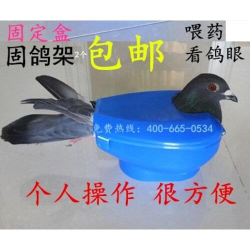 Free shipping blue Pigeons holder medicine feeder Racing eye mounts thimble auxiliary taking photos