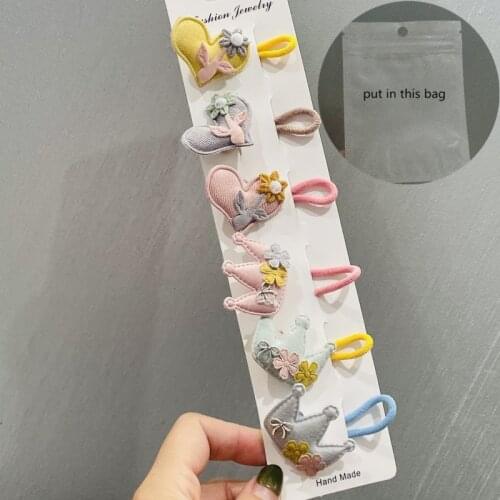 1Set Children Cute Strawberry Carrot Heart-shaped Hair Bands Girls Baby Lovely Scrunchies Rubber Bands Kids Hair Accessories