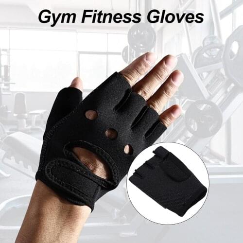Mens And Womens Fitness Gloves Half Glove Gym Exercise Training Non-slip Breathable Fitness Gloves Wrist Support Half Hand Gua