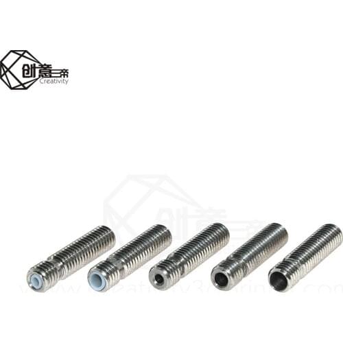 5pcs/lot 3d printer throat V5 PTFE tube MK8 throat feed MK8 nozzle throat M6x26 for 3d printer extruder hotend 1.75/3.0mm