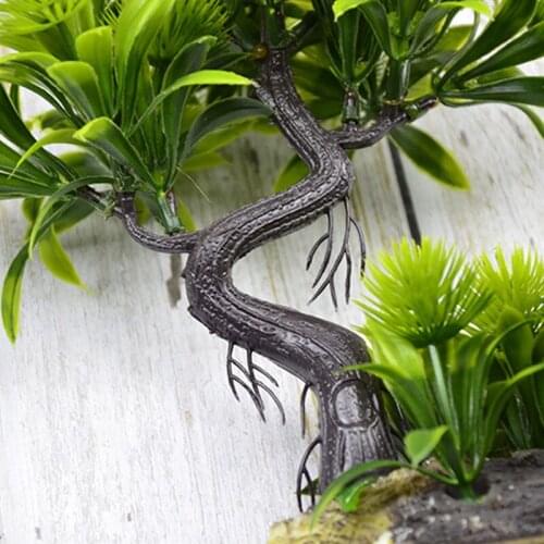 Artificial Aquarium Plants Decoration Fish Tank Water Plant Grass Ornament Plastic Underwater Aquatic Water Pine Viewing Decor