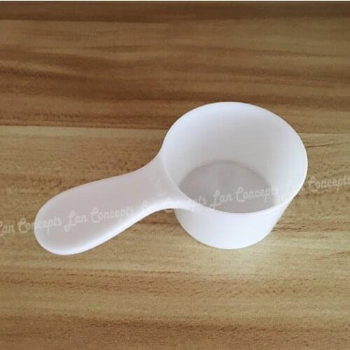 100pcs/lot 50ML Plastic Measuring Scoop 25 gram Spoon 25g Measure Spoons Kitchen Tools - white free shipping