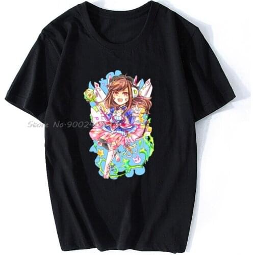 Men t-shirt Magical D.Va Tshirt Men Cotton Tees Tops Hip Hop Harajuku Streetwear Women T Shirt