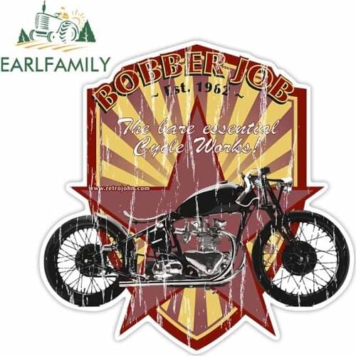 EARLFAMILY 13cm x 11.3cm for Bobber Job Retro Car Stickers Laptop Refrigerator Waterproof Decal Bumper Scratch-Proof Decoration