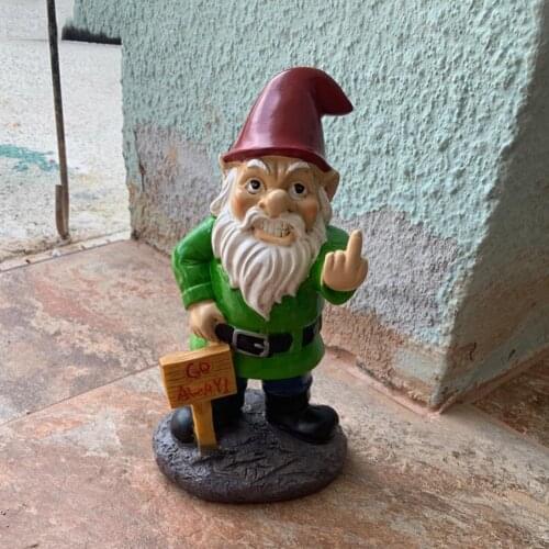 Naughty Gnome Dwarfs Statue Funny Resin Gnome Figurines DIY Landscape Ornament Decoration Outdoor Garden Sculpture Decor