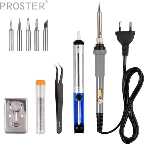 Proster For 60W 220V Soldering Iron Soldering Station Soldering Iron Soldering Iron Soldering Desoldering Pump Set