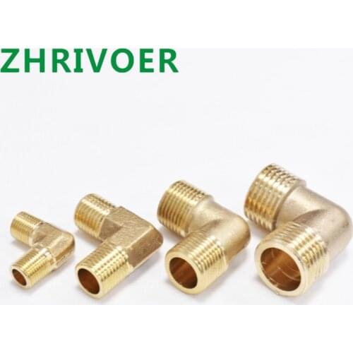 BSP Pipe Elbow Fitting Coupler Brass Tube Fitting Adapter 90 Degree 1/8" 1/4" 3/8" 1/2"