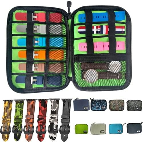 Portable Watch Strap Storage Watch Bands Box Watchband Case For Apple Watch Band Organizer Box Bag Digital Travel Watch Pounch