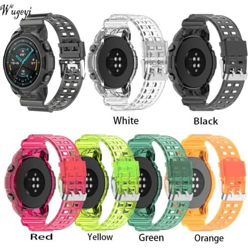 Suitable for Huawei Watch GT2 46MM Glacier One Transparent Strap Transparent Summer Refreshing Wristband