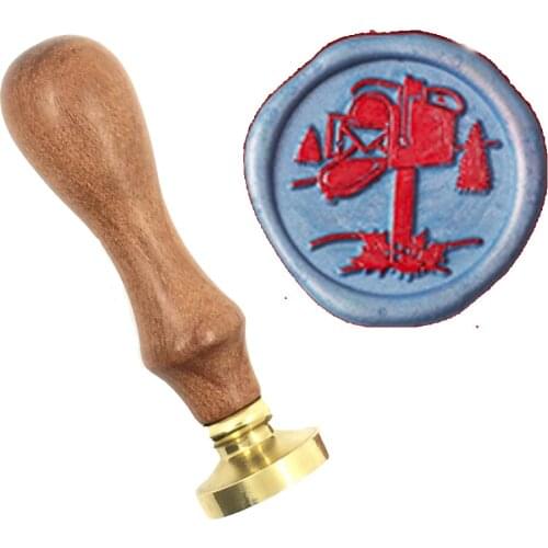 Merry Christmas New Year wax seal snowman wood handle wax,DIY Scrapbooking wax stamp copper head,Vintage and high quality18