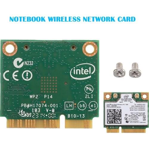 Network Card Intel 7260HMW AC Mini Wireless PCI-E Network Card Dual Band WiFi 876Mbps