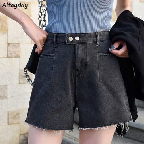 Shorts Women High Waist Summer Female Casual All-match Korean Style Hipster Denim Cozy Trousers Vaqueros Mujer Simple Daily Kpop