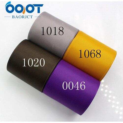 OOOT BAORJCT 178032 50mm10yard Solid Color Ribbons Thermal transfer Printed grosgrain Wedding Accessories DIY handmade material