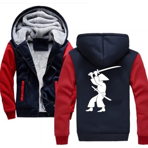 Angry warrior soldier Men Hoodies Tracksuit Sweatshirt Mens Winter Collar Cap Long Sleeves zipper Hoody Sports Sweatshirts