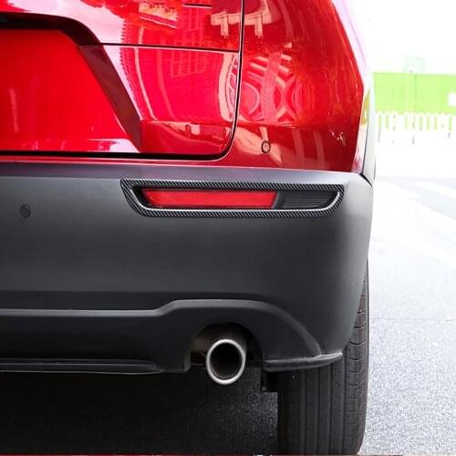 For Mazda CX30 Accessories CX-30 CX 30 2020 Carbon Fiber Car Rear Fog Lamp Eyebrow Trim Cover Decorative Styling Accessories