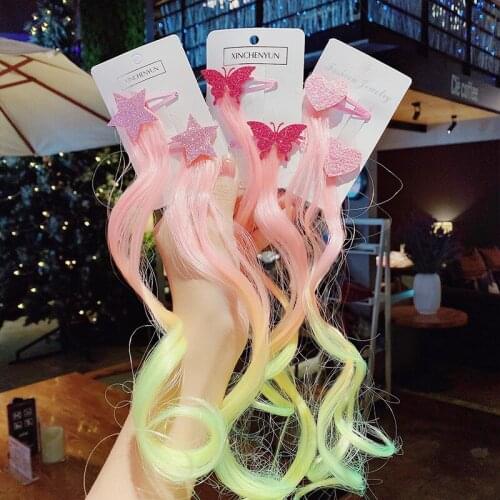 New Girls Cute Cartoon Unicorn Princess Bow Colorful Braid Headband Sweet Hair Ornament Clips Hairpins Fashion Hair Accessories