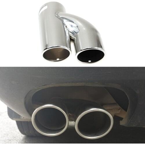 1pcs Double Exhaust Muffler Tail Pipe Tip Tailpipe For Skoda Octavia 2007- 2010 2011 2012 2013 2014