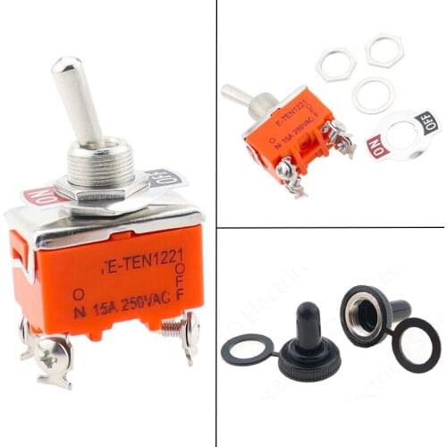 1 PCS E-TEN1221 15A 250VAC 4PIN AAN-UIT tuimelschakelaar De schakelaar micro schakelaar orange