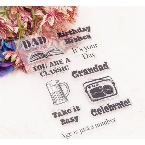 10.5*14.5cm Radio Transparent Seal Clear Stamps Cutting Dies Roller Stamps DIY Scrapbook Album / Card Production Easter