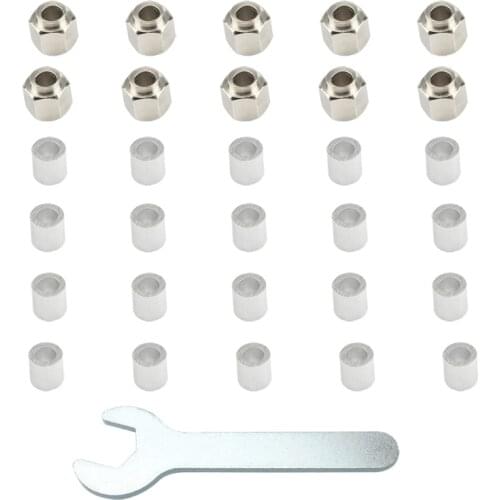 10PCS Hexagonal Eccentric Column 20PCS Round Column Height 8mm Inner Hole 5mm for V Wheel 3D Printer Parts