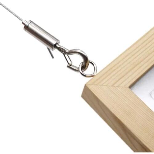 2 Pcs Stainless Steel Wire Rope Automatic Wire Rope Clamp With Lock Hook Hanging Washer Equipment For Panel Light A1