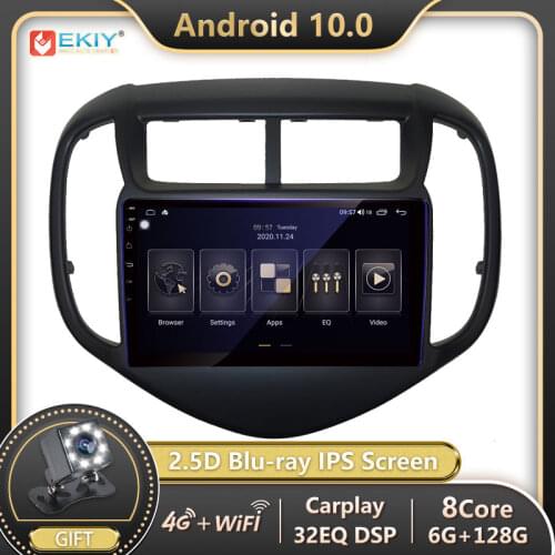 EKIY 6+128G 8 CORE Autoradio Android 10 For Chevy Chevrolet AVEO Sonic 2017+ Car Radio Multimedia Blu-ray IPS Screen no 2din DVD