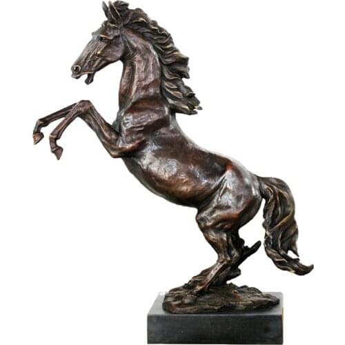 Large Jumping Horse Statue Animal Sculpture Bronze Classy High-End Art Office Decoration Business Gift