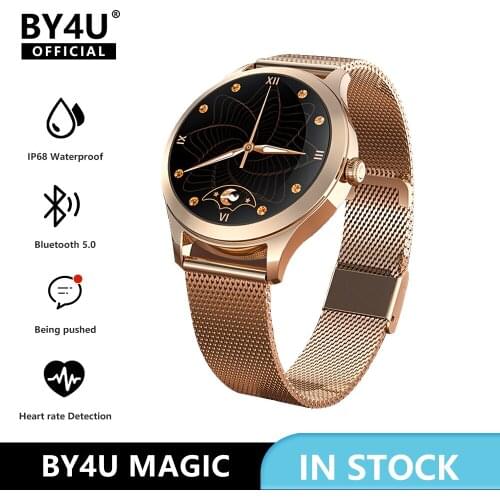 BY4U Magic IP68 Waterproof Smart Watch Woman Fashion Watch Heart Rate Sleep Monitoring For Android IOS Ladies Smartwatch