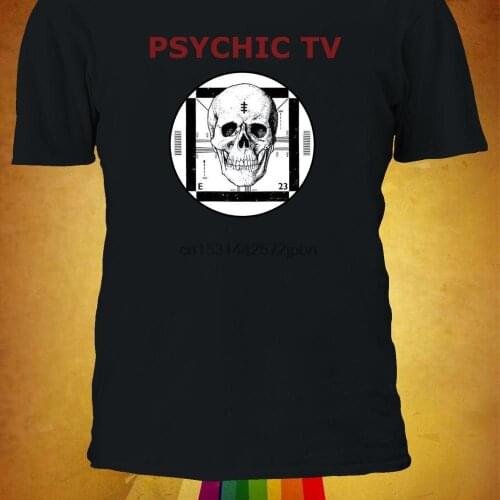 Psychic TV Skull T shirt Tee Shirt Top Men Women Boy Girl Ladies Unisex S M L XL XXL 3XL 4XL 5XL Oversized 3089
