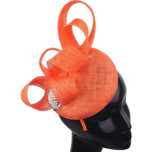 Nice Sinamay 4-Layer Wedding Fascinator Hat Hair Hoop Fashion Headwear For Women Ladies Gorgeous Occasion Party Hair Accessories