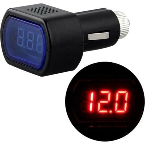 Car Battery Voltage Meter Universal 12V-24V Digital LED Auto Car Voltmeter Cigaret Lighter Volt Voltage Gauge Meter Monitor