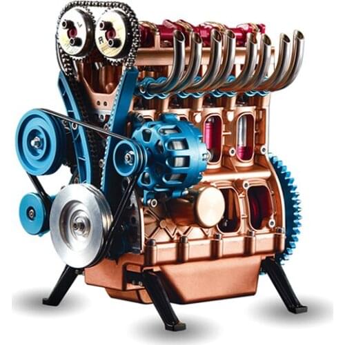 Cool !Model airplane engine airplane engine Four cylinder module assembled metal model Saturn puzzle Educational Toy Kits